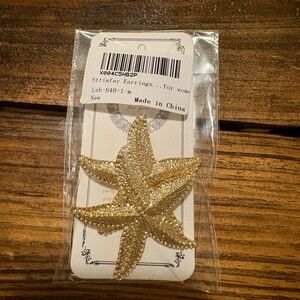 Gold Starfish Earrings